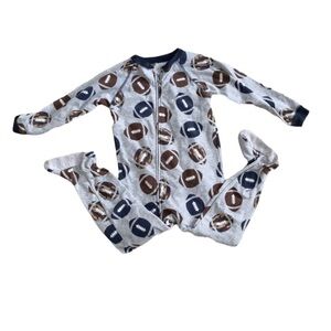 Carter’s | Child of Mine | Pajama One Piece Foot Covers Gray Blue Brown